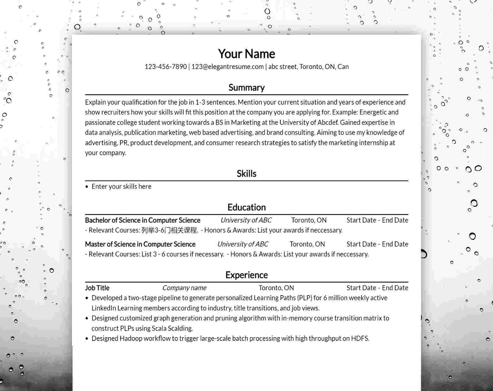 Free Resume Builder at ElegantResume